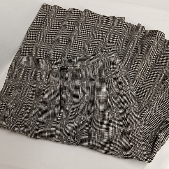 Vintage Pendleton gray pleated skater midi 100% virgin wool skirt Sz 8 highwaist - Picture 5 of 11